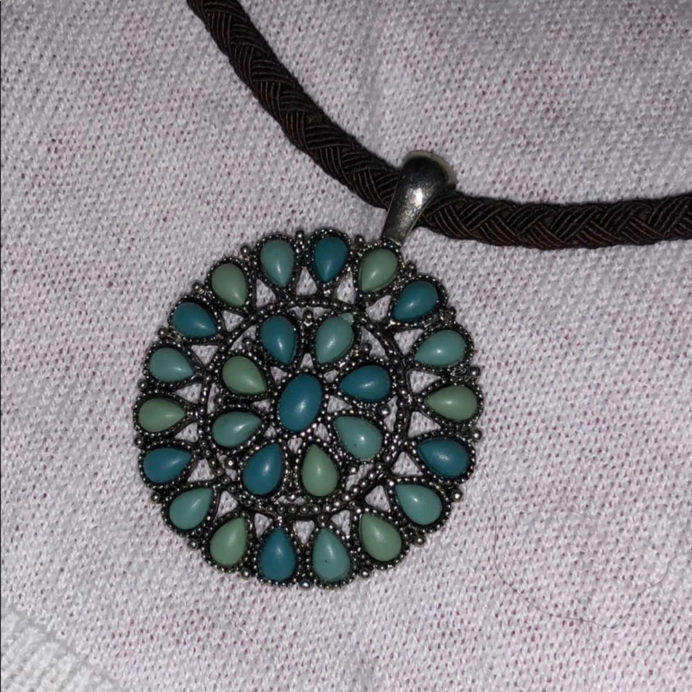 Sea greens necklaces and bracelet.